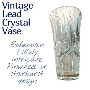 Elegant Vintage Lead Crystal Vase